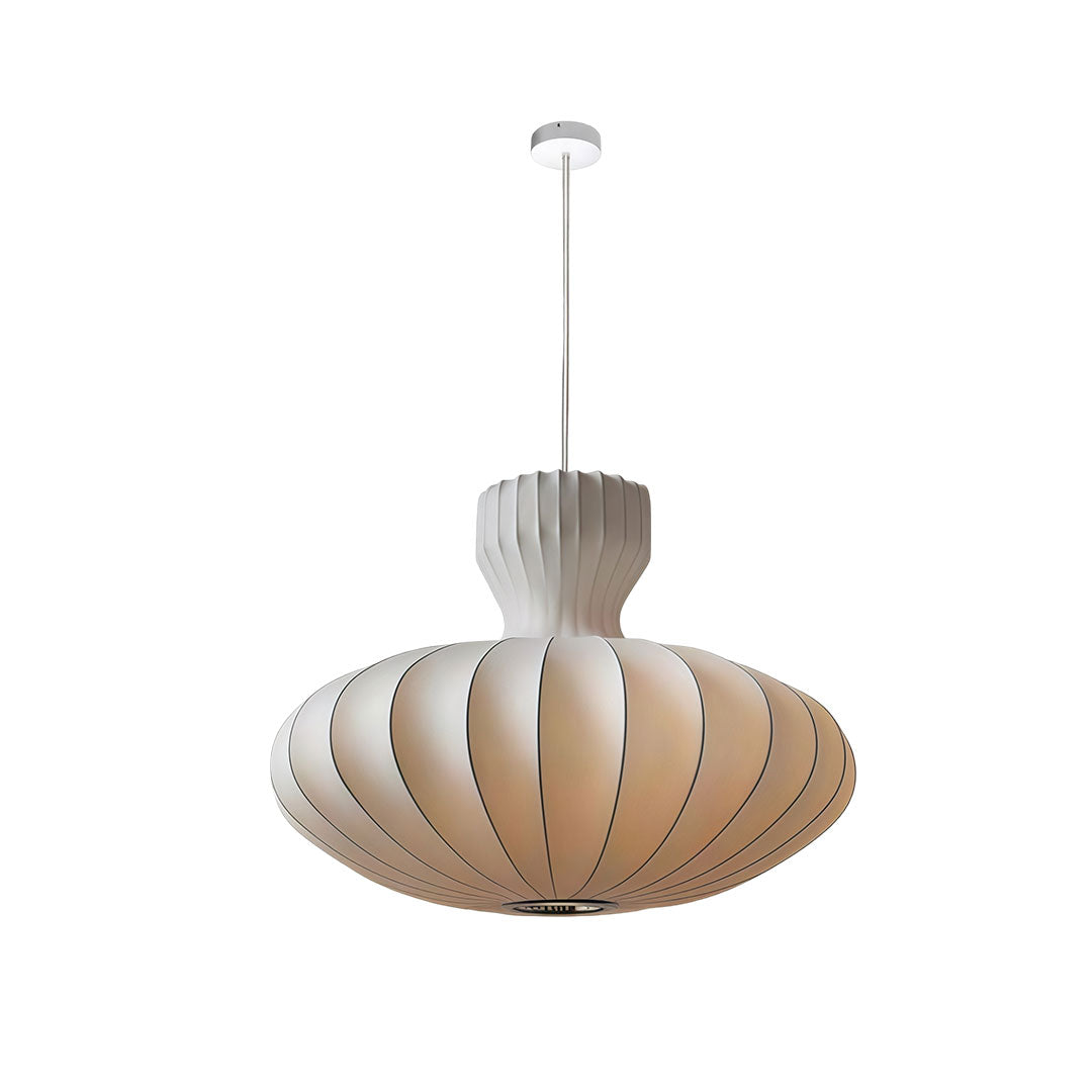 Pendant Light White Japanese Silk Fabric Ceiling Light