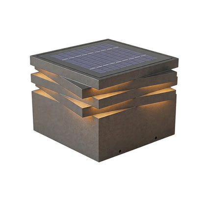 Gate Post Solar Pillar Light Modern Outdoor Landscape Light