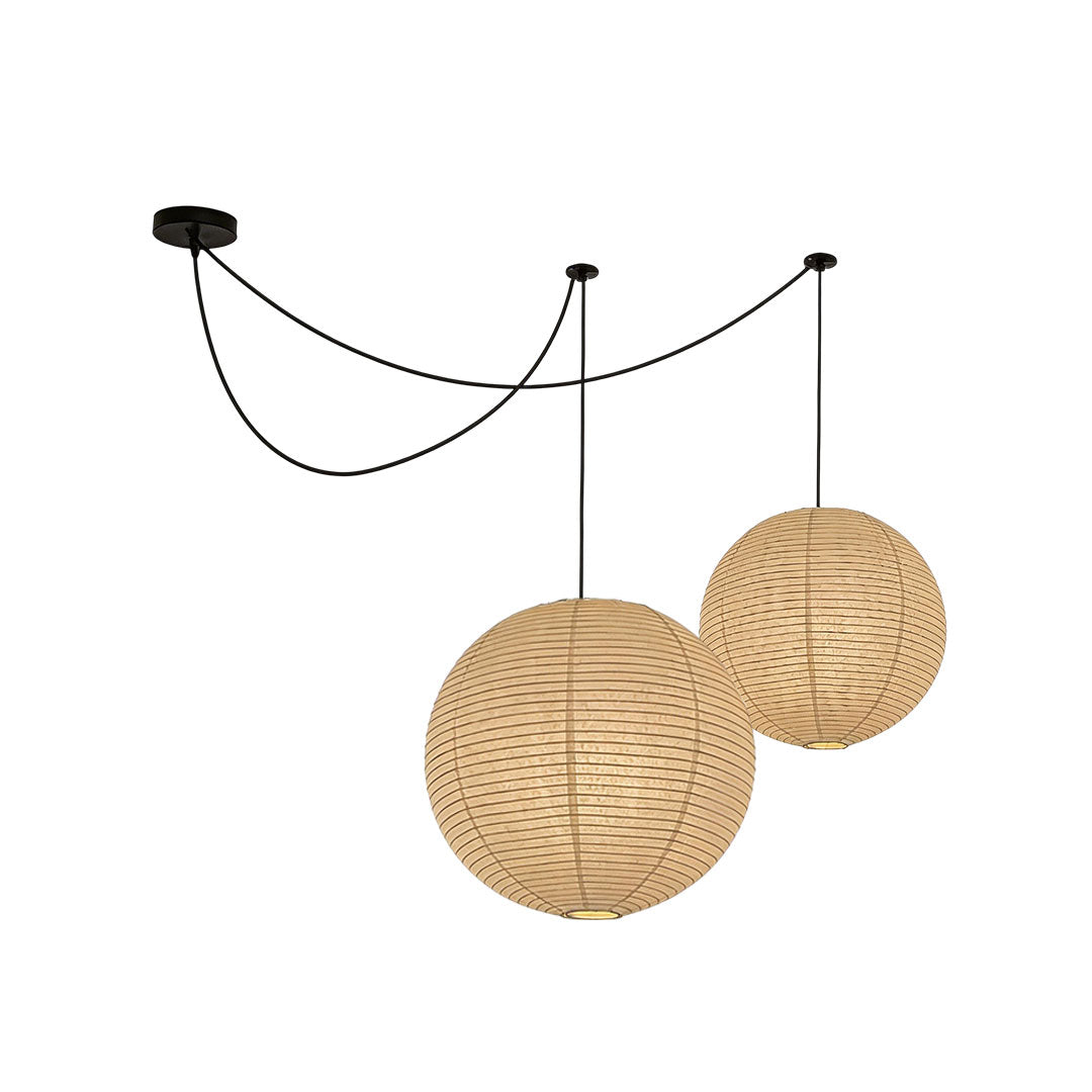 Paper Pendant Light Fixtures Movable Japanese Ambient Light