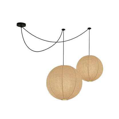 Paper Pendant Light Fixtures Movable Japanese Ambient Light