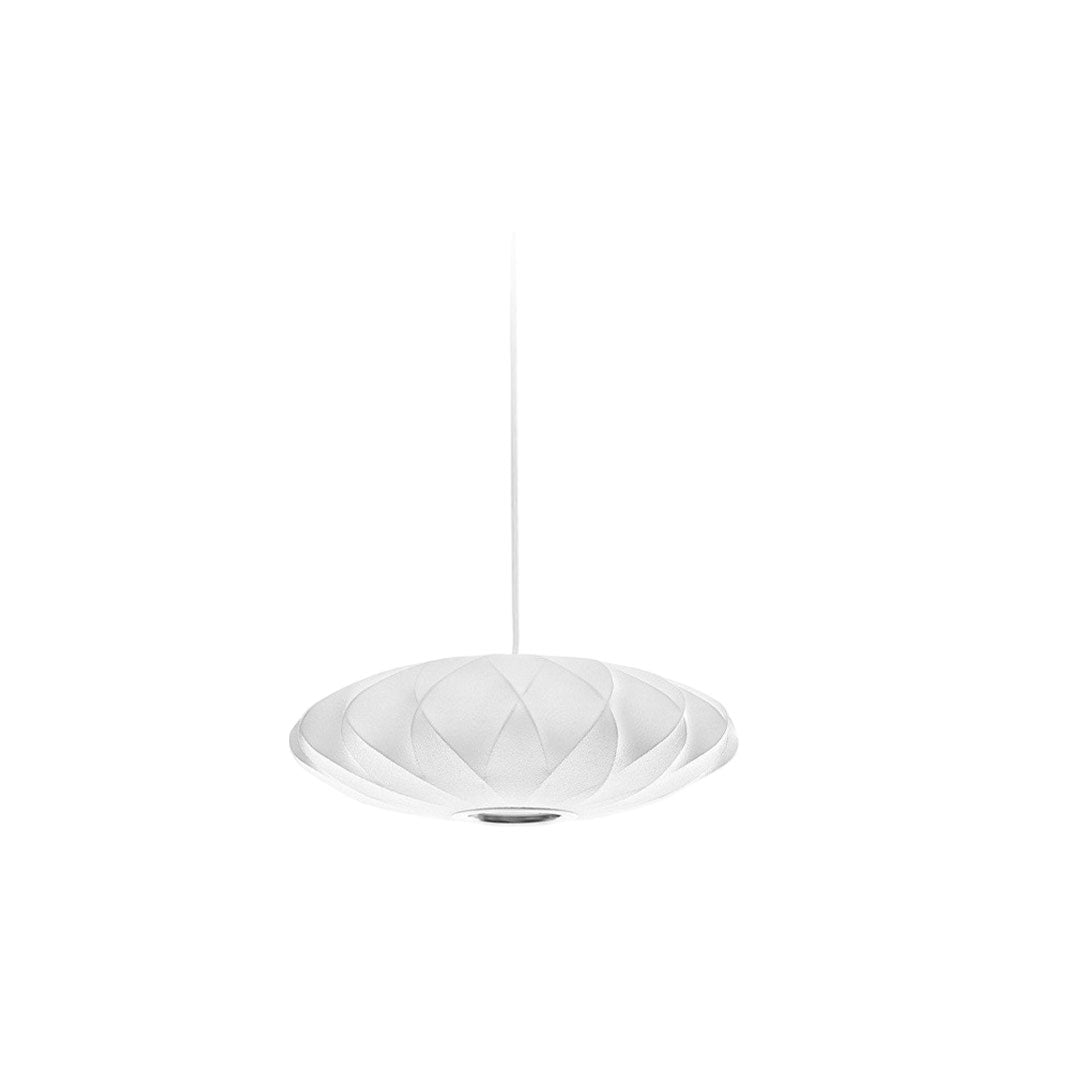 Pendant Light with White Shade French Creative Silk LED Ceiling Light