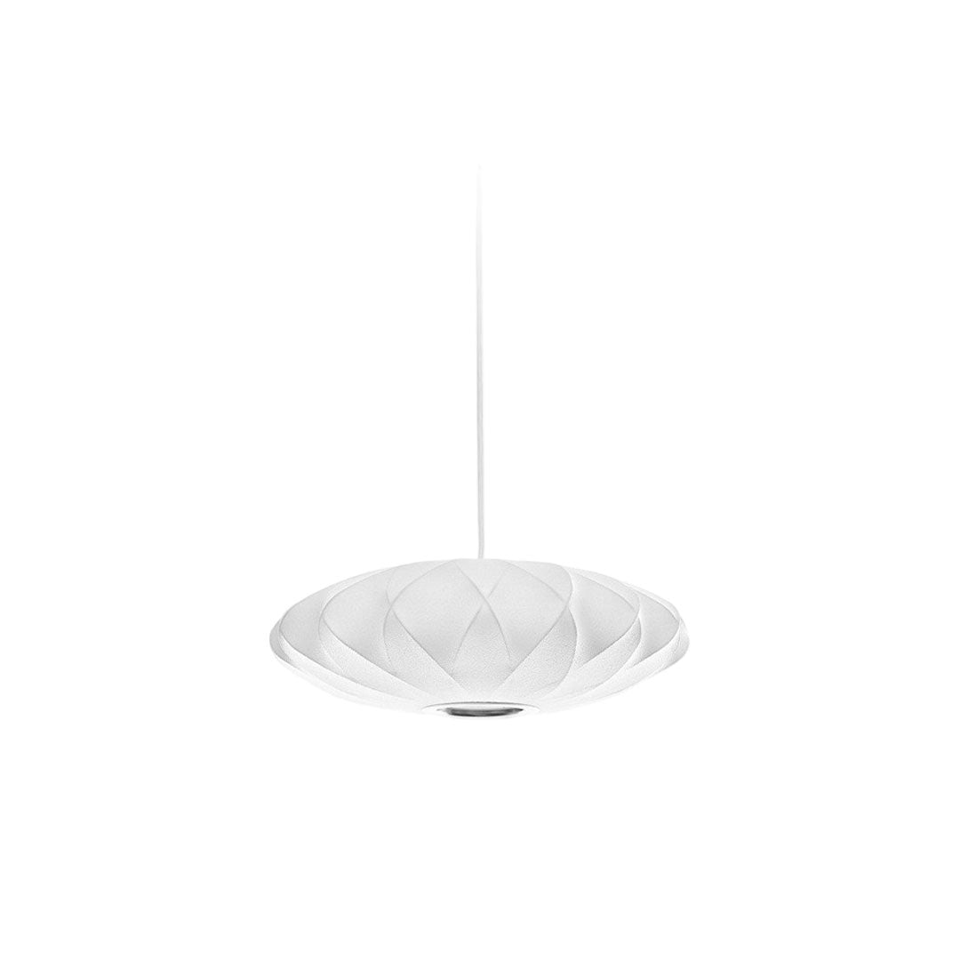Pendant Light with White Shade French Creative Silk LED Ceiling Light
