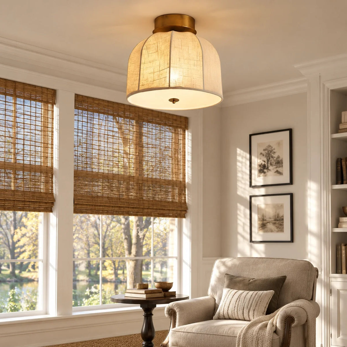 Vanna Linen Flushmount
