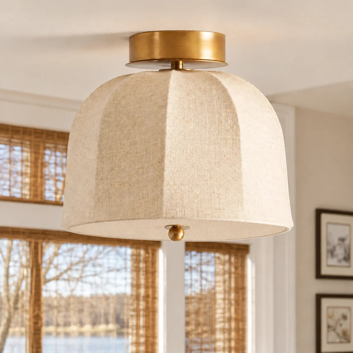 Vanna Linen Flushmount