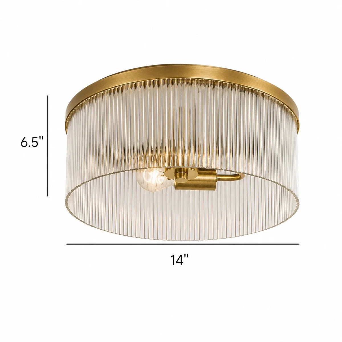Vesper Ribbed Flushmount