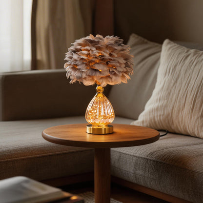 Feather Table Lamps Nordic Ins Style Romantic Wedding Lamp