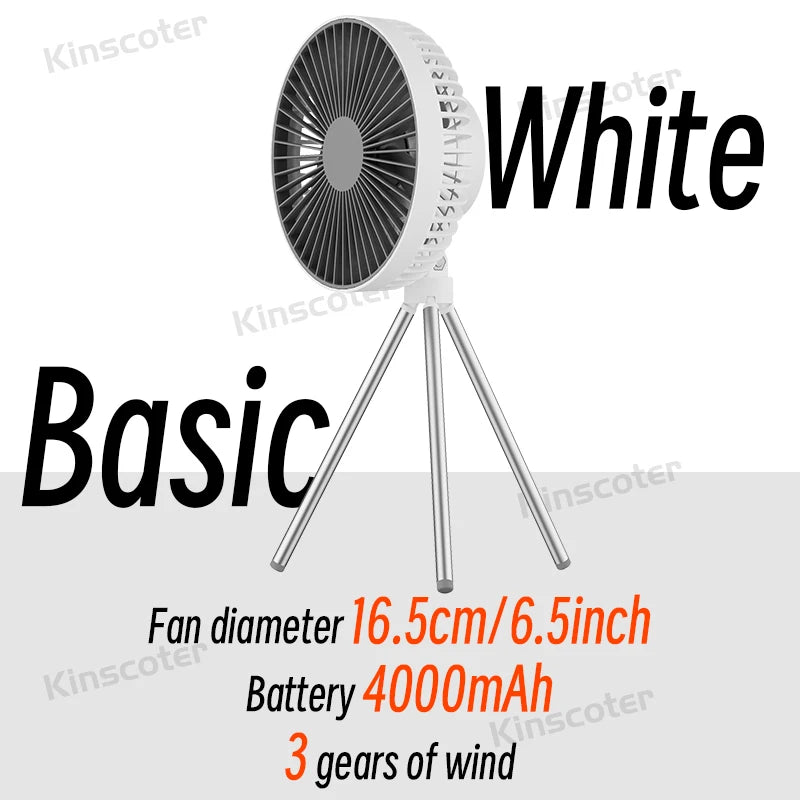 Camping Fan with Power Bank LED Lighting
