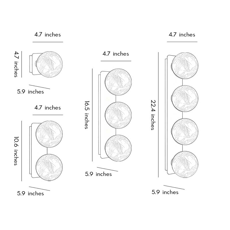 Art Glass Wall Sconce Lighting Modern Creative Light
