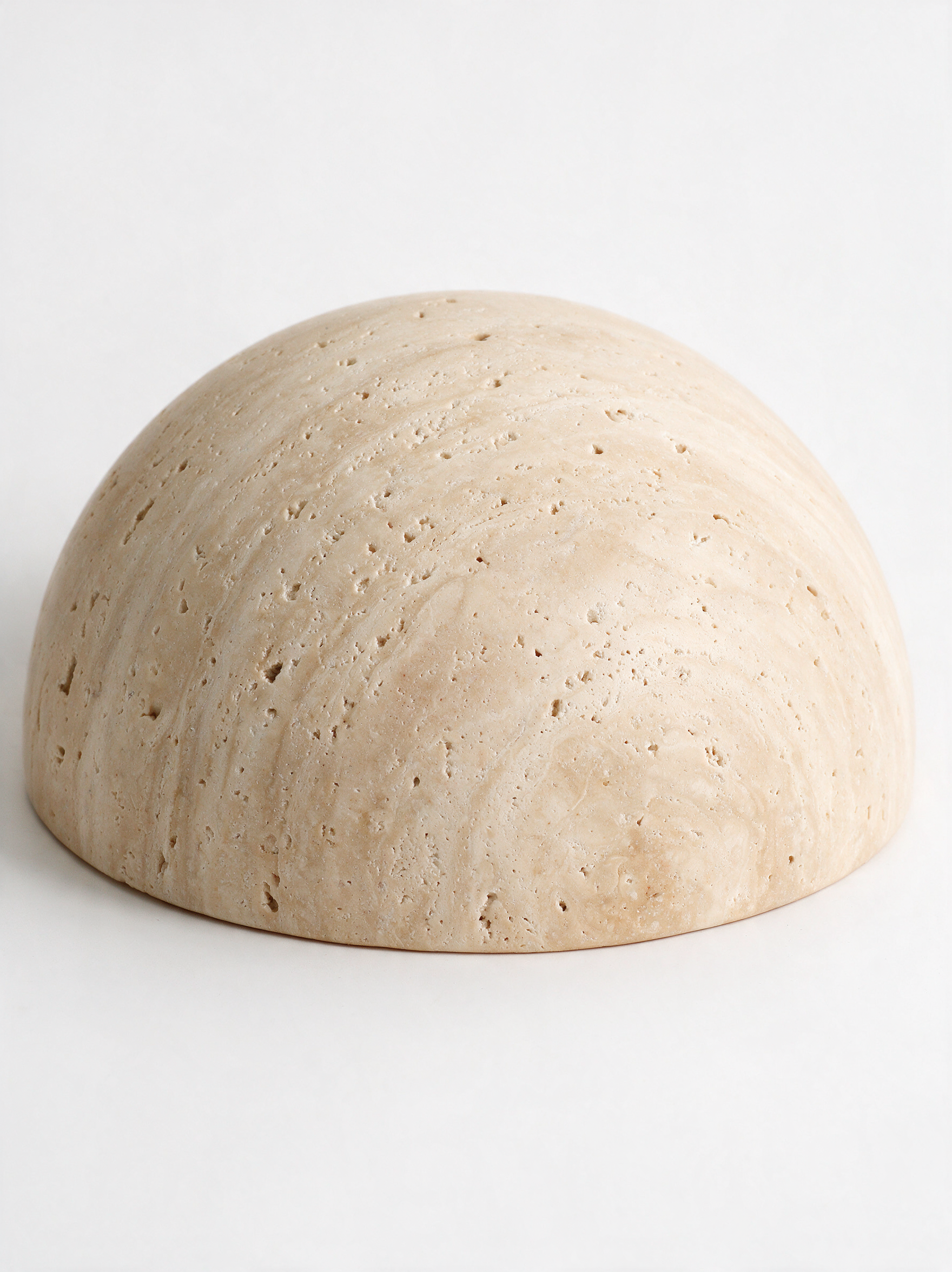 AIR HAVEN Travertine Dome Reading Sconce - Travertine Material Detail