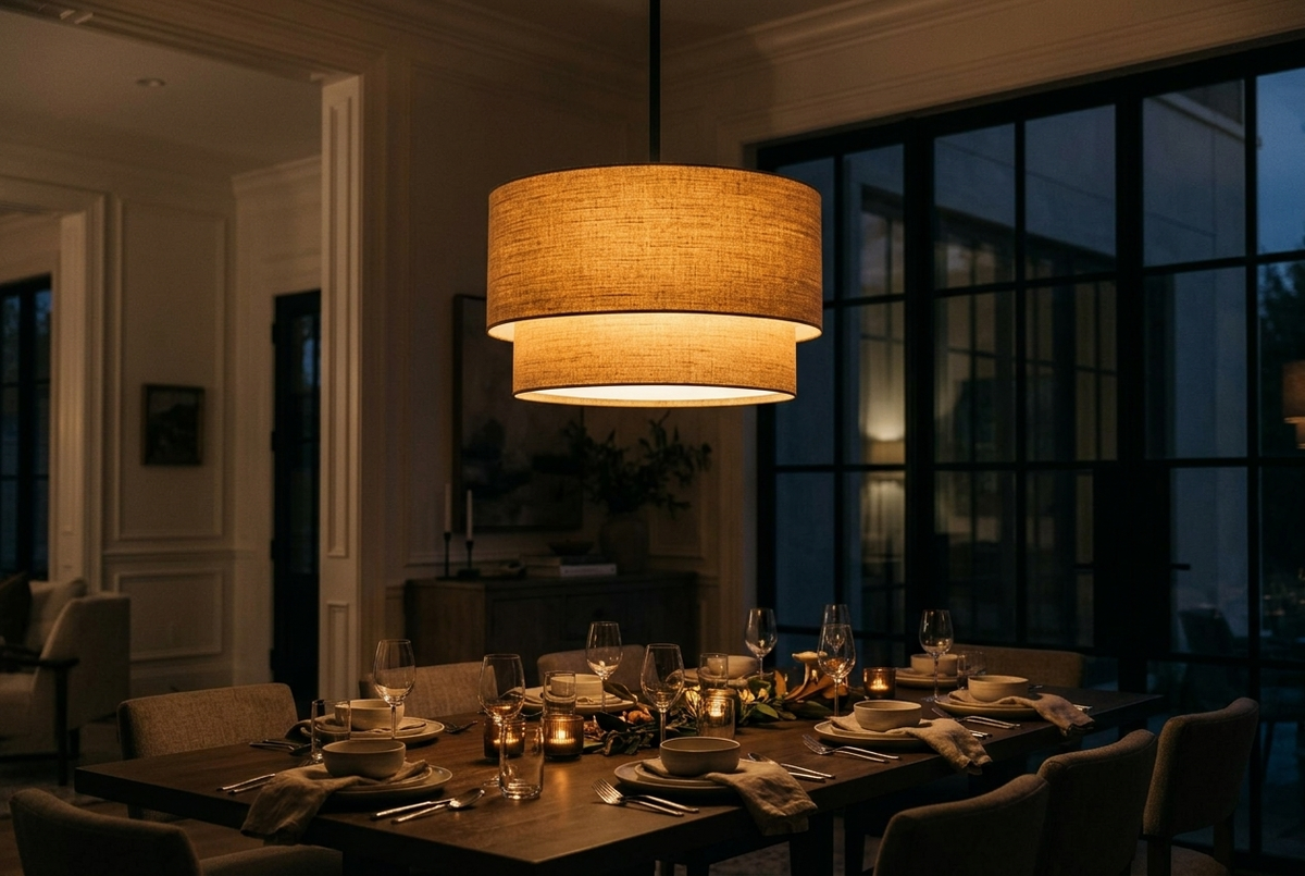 Beck Linen Chandelier
