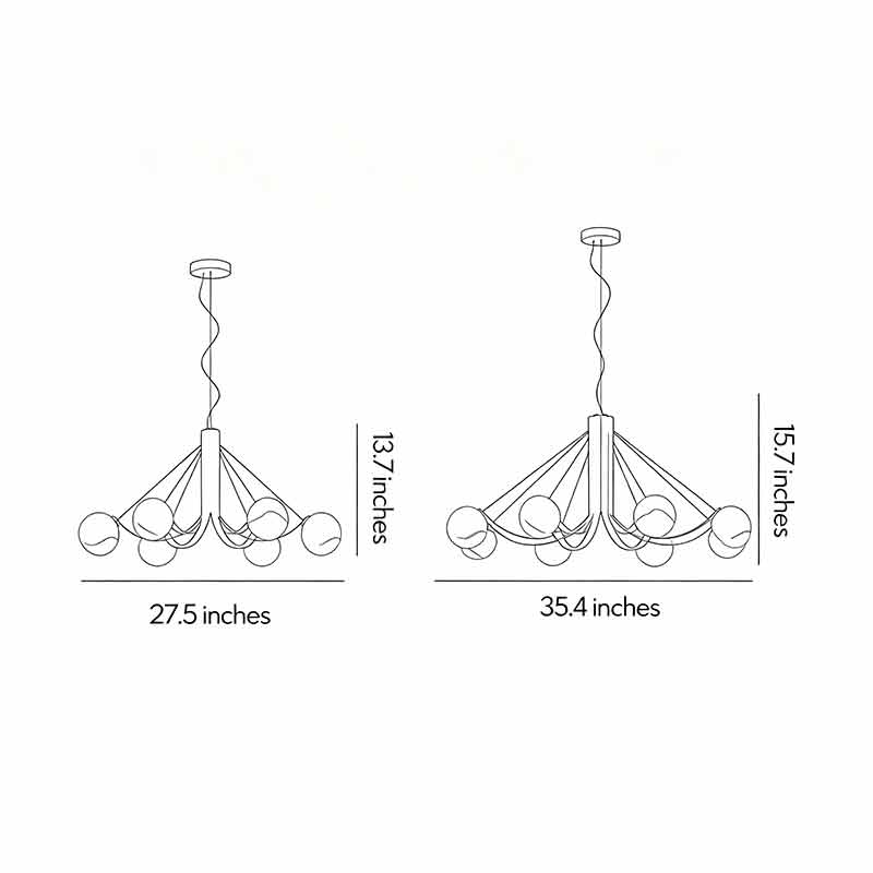 Black Chandelier Modern Creative Minimalist Ceiling Light