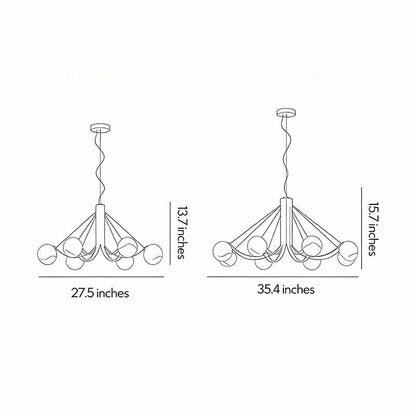 Black Chandelier Modern Creative Minimalist Ceiling Light
