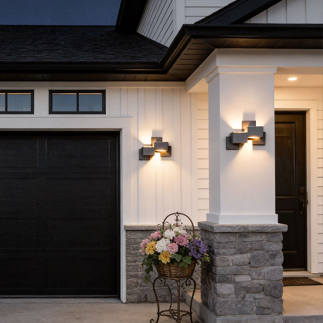 Black up down Wall Lights Geometric Landscape Decorative Light