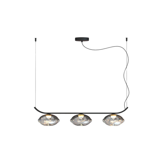 Black Wrought Iron Chandelier | 3 & 5-Head Industrial Ceiling Light for Dining Room