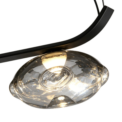Black Wrought Iron Chandelier Minimalist Style Luxury Ceiling Light