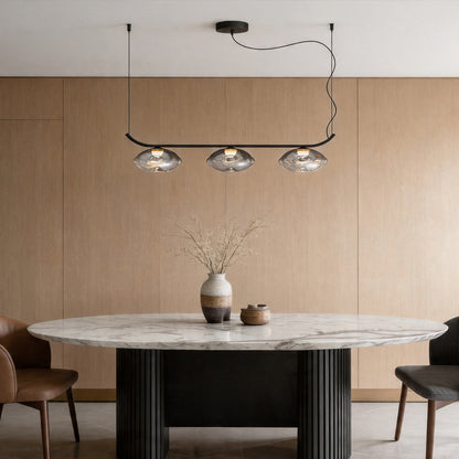 Black Wrought Iron Chandelier Minimalist Style Luxury Ceiling Light