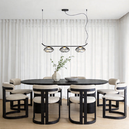 Black Wrought Iron Chandelier Minimalist Style Luxury Ceiling Light