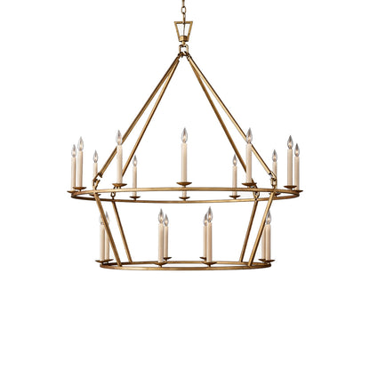 Candles Chandelier American Retro Style Metal Ceiling Light