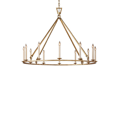 Candles Chandelier American Retro Style Metal Ceiling Light