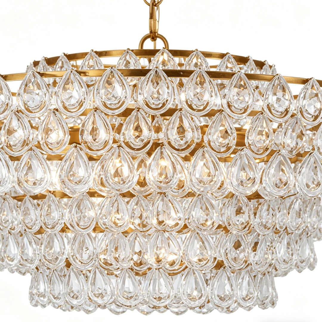 Chandelier Lighting Crystal All-Copper Postmodern Luxury Ceiling Light