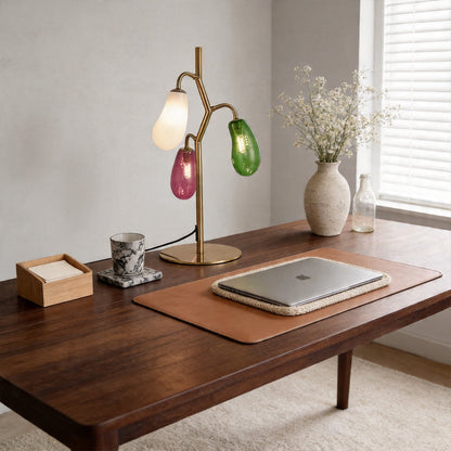 Colored Glass Table Lamp French Style Multi-light Lamp
