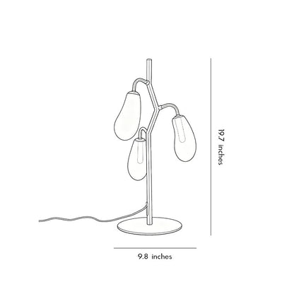 Colored Glass Table Lamp French Style Multi-light Lamp