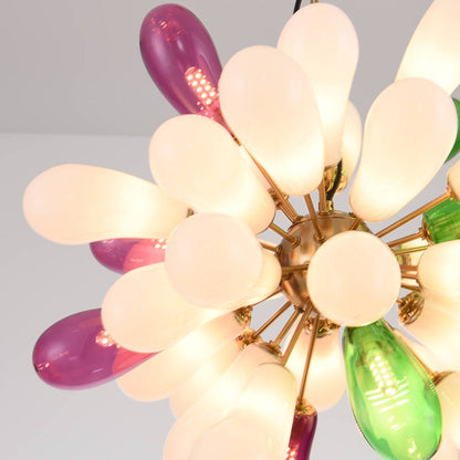 Modern Large Chandelier Artistic Colored Glass Ceiling Light