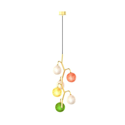 Coloured Glass Chandelier Modern Creative Vintage Ceiling Light
