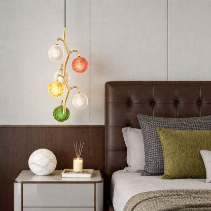 Coloured Glass Chandelier Modern Creative Vintage Ceiling Light