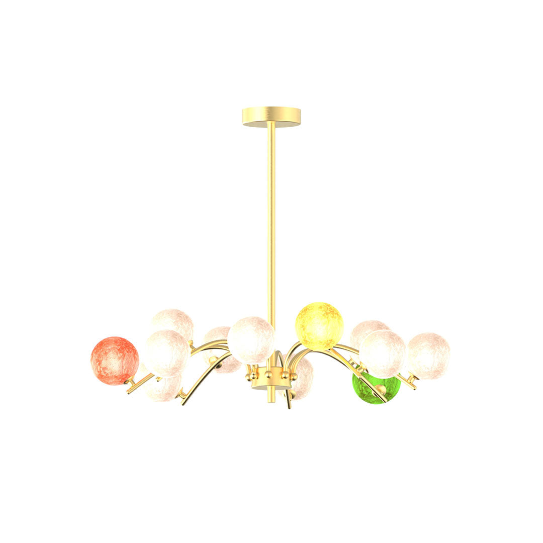 Coloured Glass Chandelier Modern Creative Vintage Ceiling Light