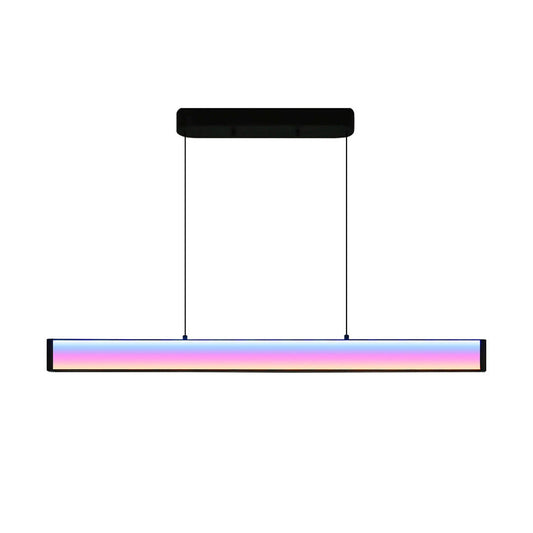 RGB Linear Chandelier Ceiling Light | Dimmable Color-Changing Bar Light for Dining & Cafe