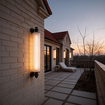 Contemporary Outdoor LED Wall Lights Cylindrical Waterproof Light