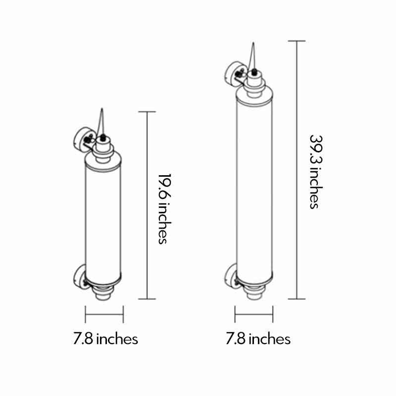 Contemporary Outdoor LED Wall Lights Cylindrical Waterproof Light