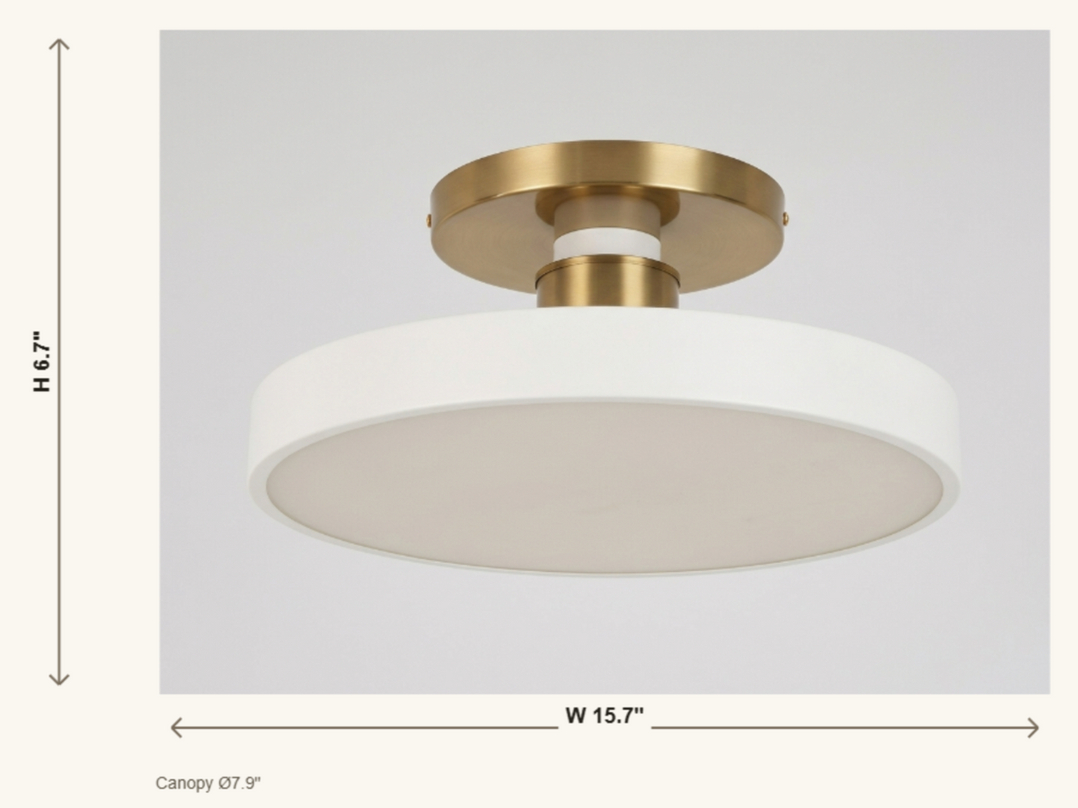 Dimension drawing — Corin LED Flushmount