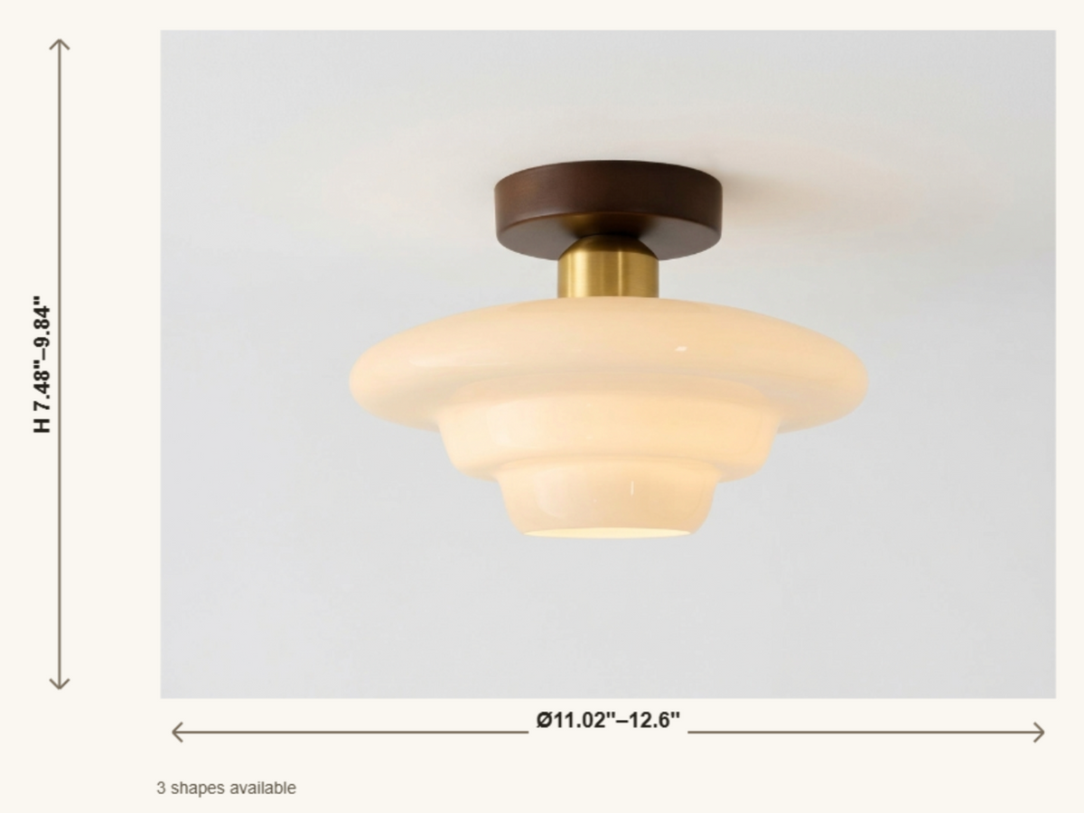 Dimension drawing — Covey Tiered Flushmount