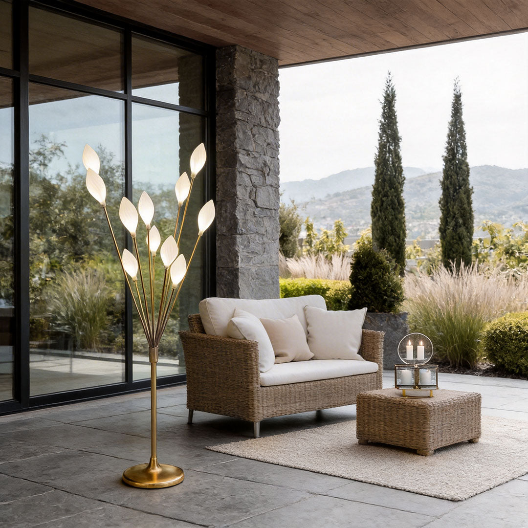 6 PCS Decorator Floor Lamps Wedding Prop Iron Olive Fruit Lights