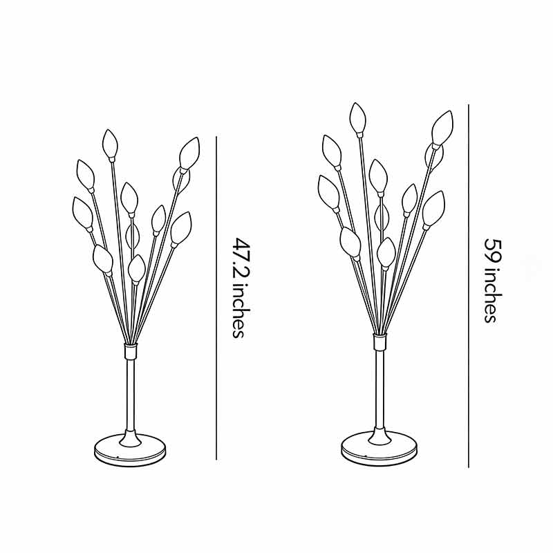 6 PCS Decorator Floor Lamps Wedding Prop Iron Olive Fruit Lights