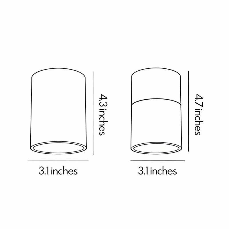 2 PCS Surface Mount Can Lights Glare-Free Vintage Style Light