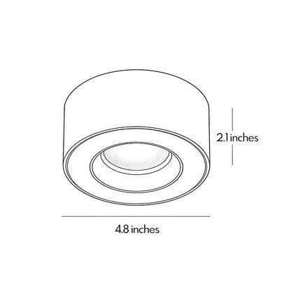 2 PCS Surface Mounted Can Lights Ultra-Thin Round Modern LED Light