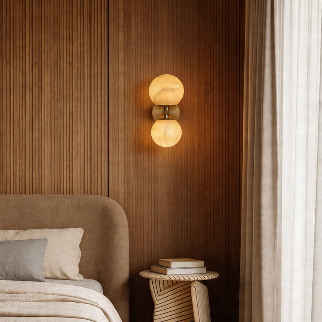 Up and Down Moon Brass Italian Luxury Creative Wall Lamp