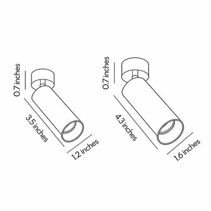 2 PCS Spotlight Light Fixture Silver Full-Spectrum LED Light