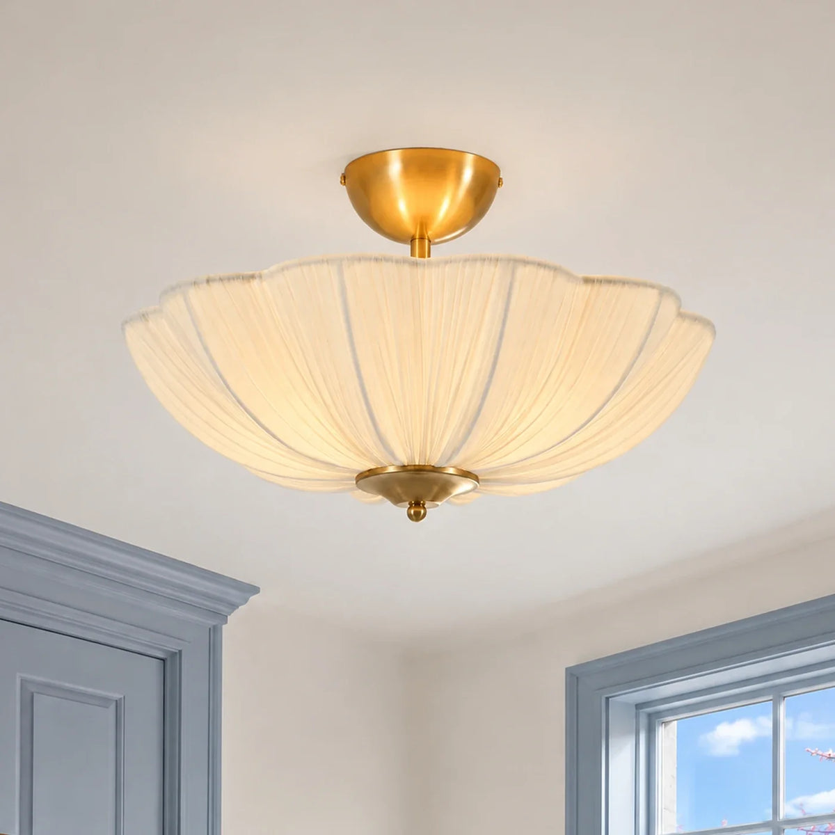 Elowen Pleated Flushmount