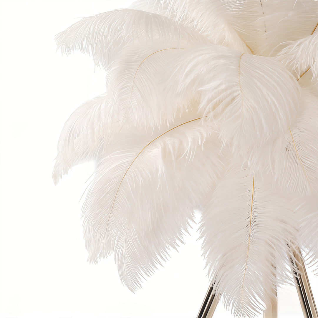 Feather Table Lamp Nordic Decor Tripod Bedside Lighting