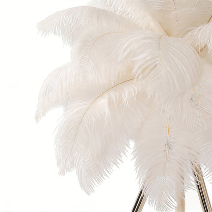 Feather Table Lamp Nordic Decor Tripod Bedside Lighting