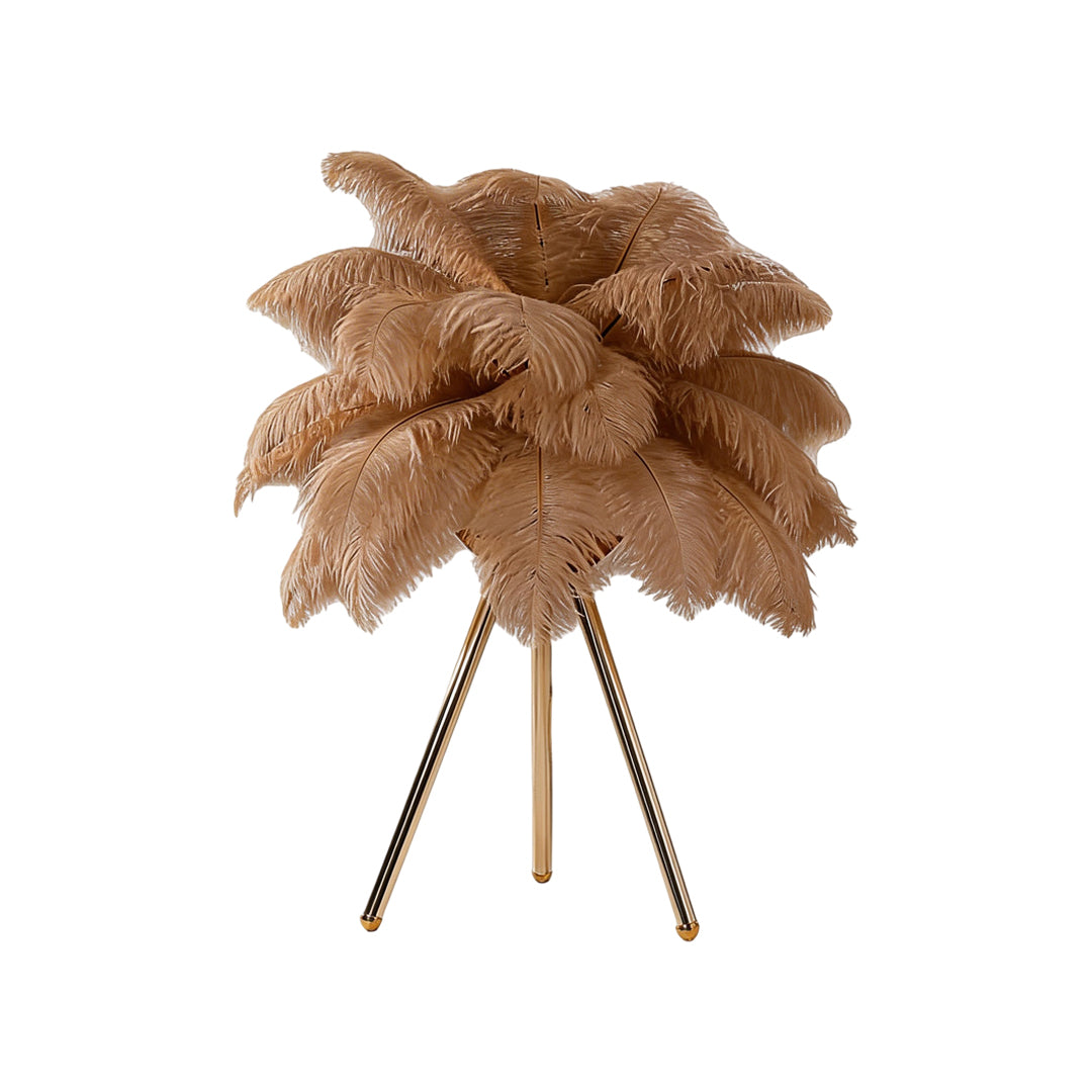 Feather Table Lamp Nordic Decor Tripod Bedside Lighting