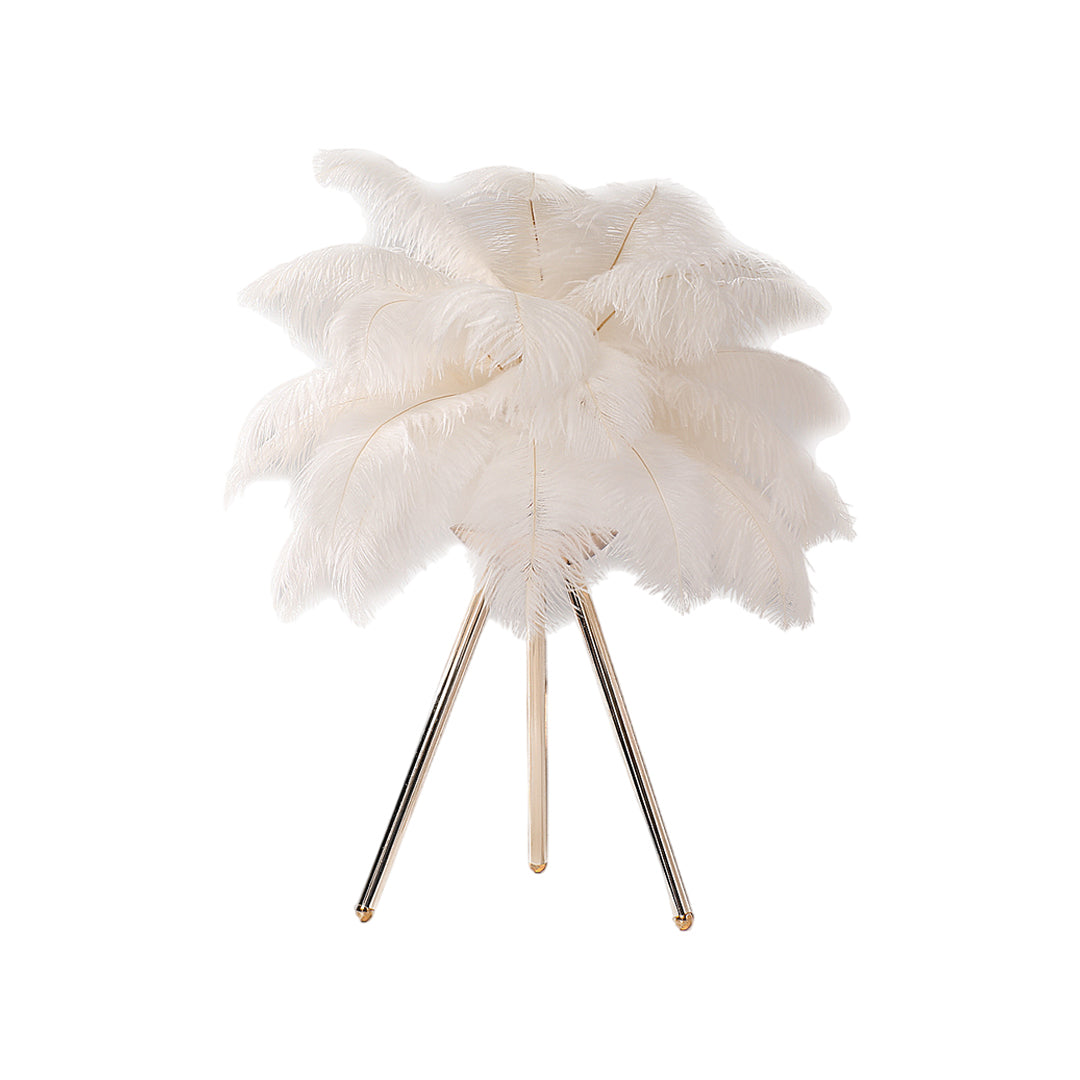 Feather Table Lamp Nordic Decor Tripod Bedside Lighting