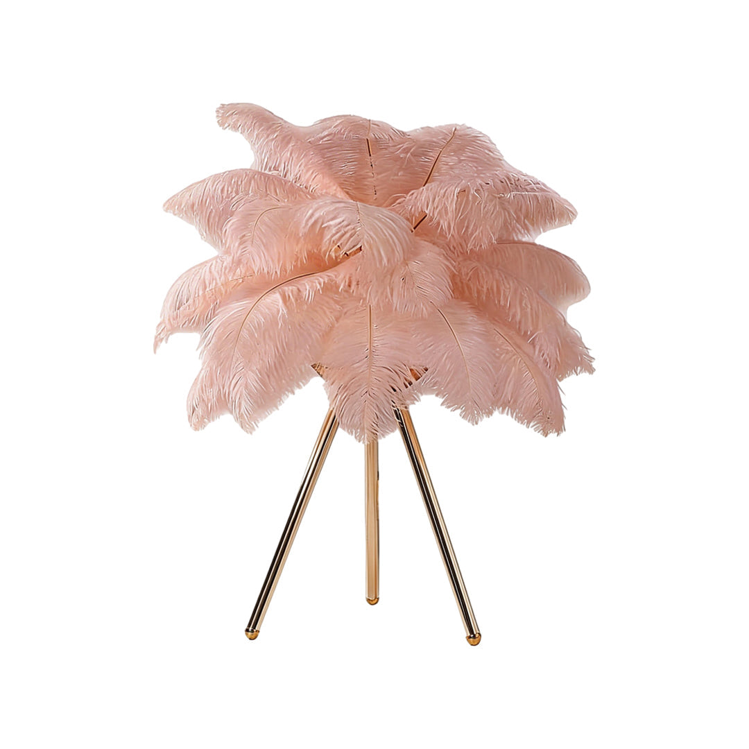 Feather Table Lamp Nordic Decor Tripod Bedside Lighting