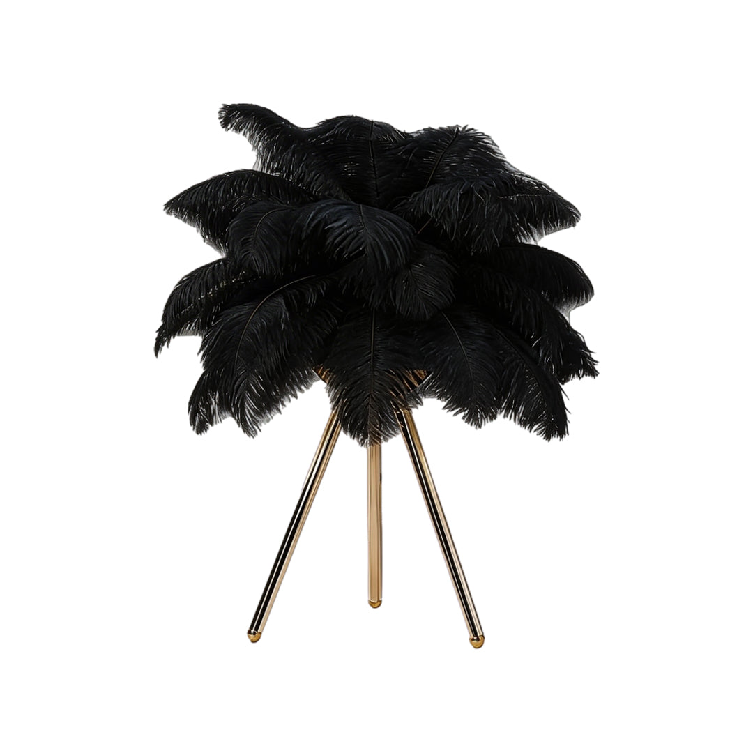 Feather Table Lamp Nordic Decor Tripod Bedside Lighting