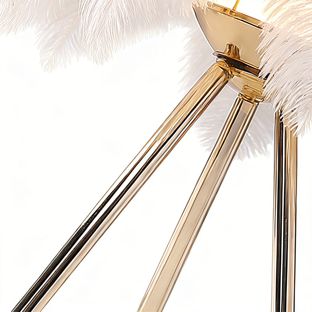 Feather Table Lamp Nordic Decor Tripod Bedside Lighting