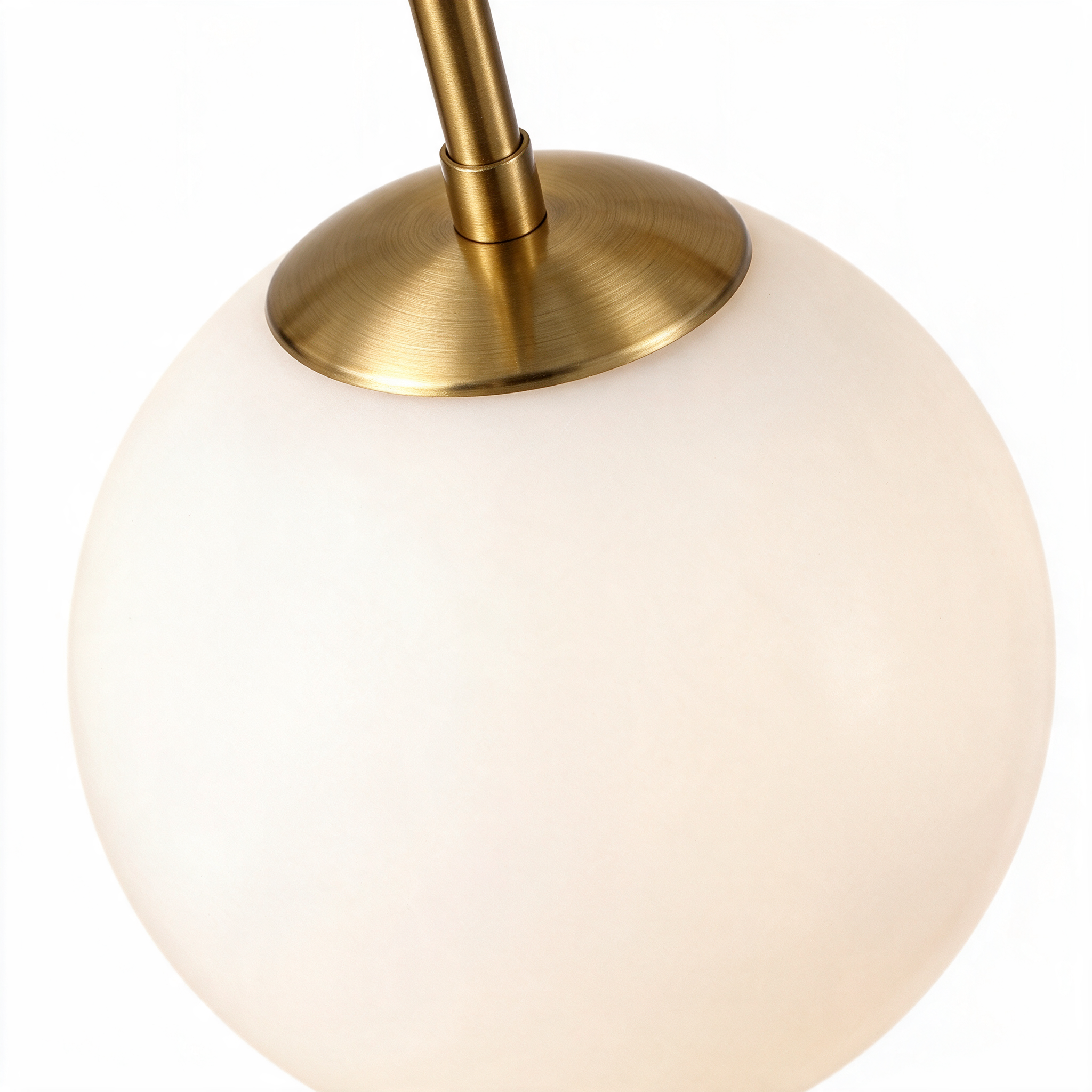 Glass Bubble Chandelier | Milky White Globe for Dining Room & Bedroom
